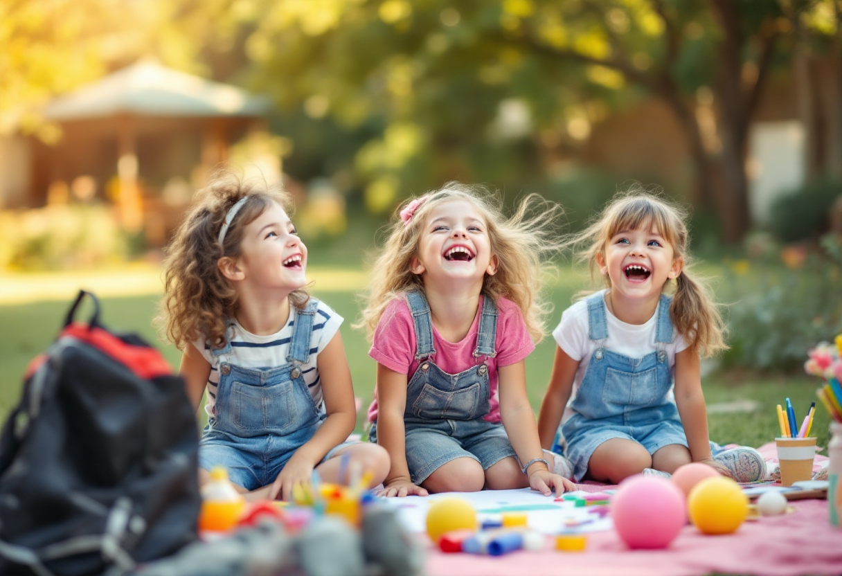 Enfants au kindergarten de l'Orphelinat